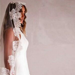New Chapel Length Mantilla Style Bridal Veil
